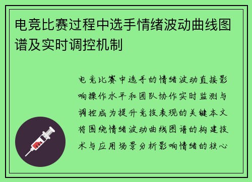 电竞比赛过程中选手情绪波动曲线图谱及实时调控机制